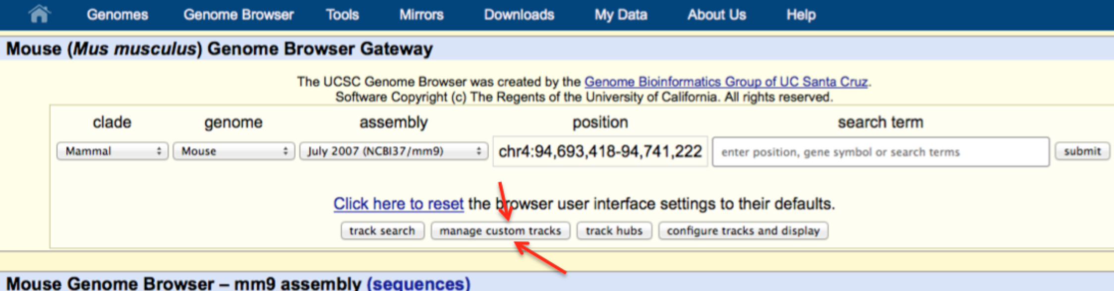 UCSC custom track